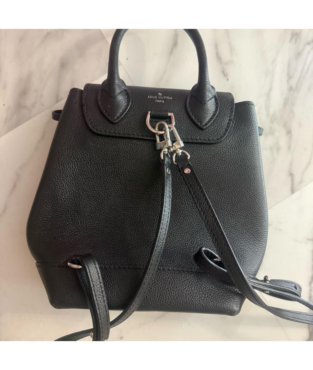 LOUIS VUITTON Черный кожаный рюкзак, фото 2