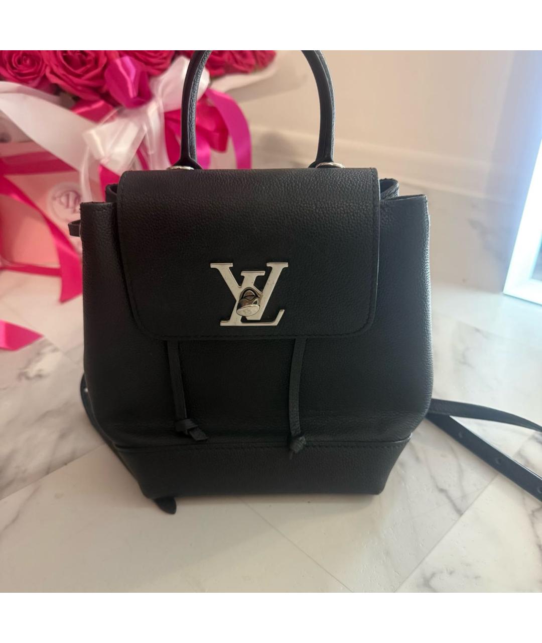 LOUIS VUITTON Черный кожаный рюкзак, фото 4