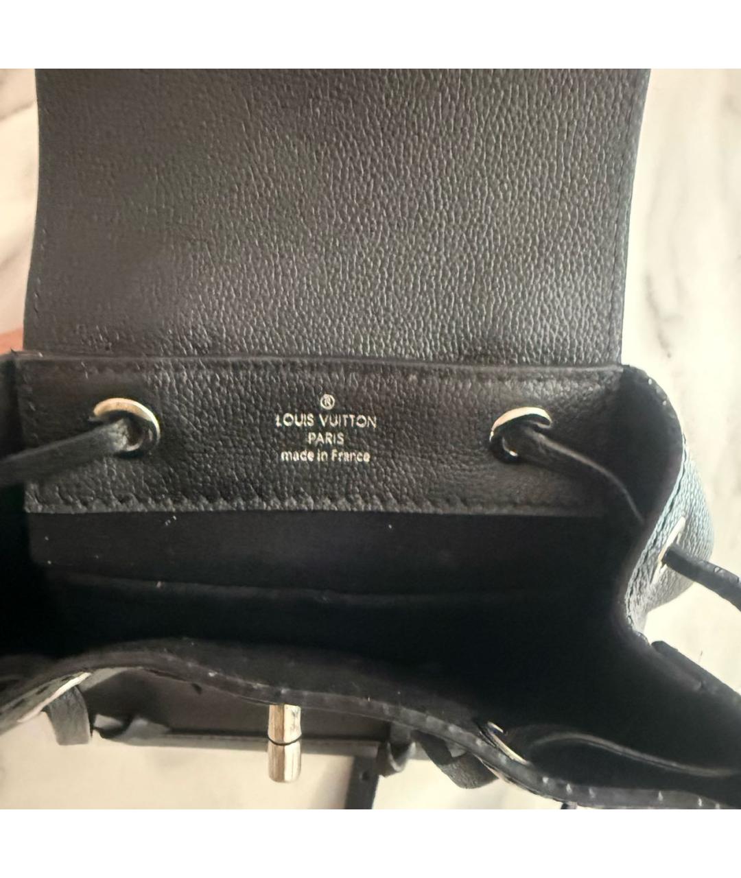 LOUIS VUITTON Черный кожаный рюкзак, фото 3