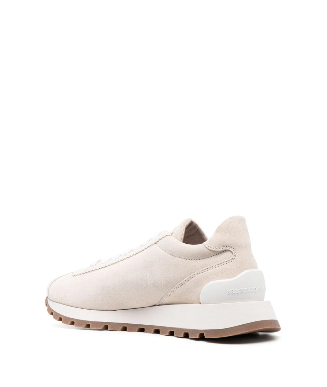 BRUNELLO CUCINELLI Бежевые замшевые кроссовки, фото 3