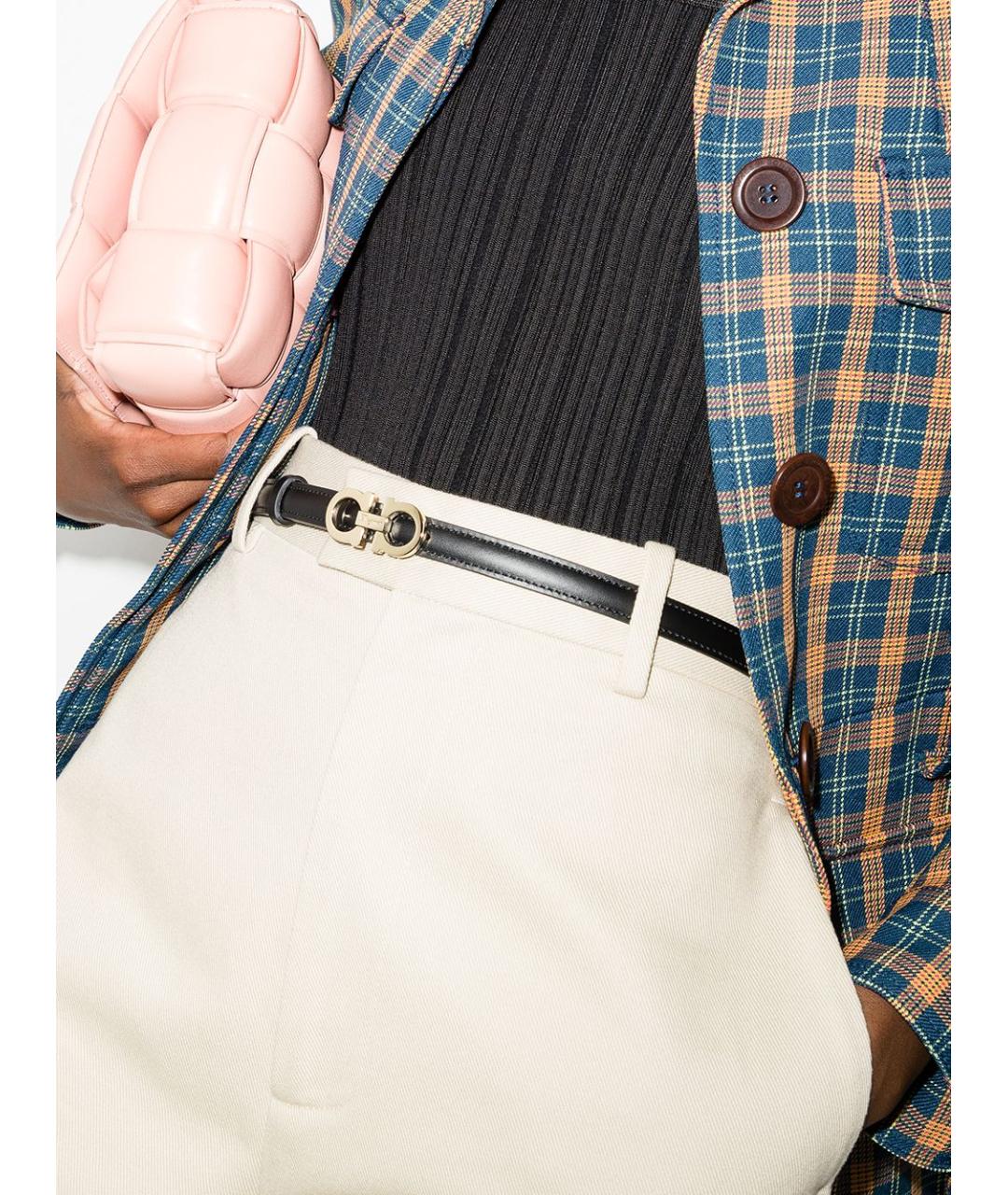 FERRAGAMO Черный кожаный ремень, фото 2