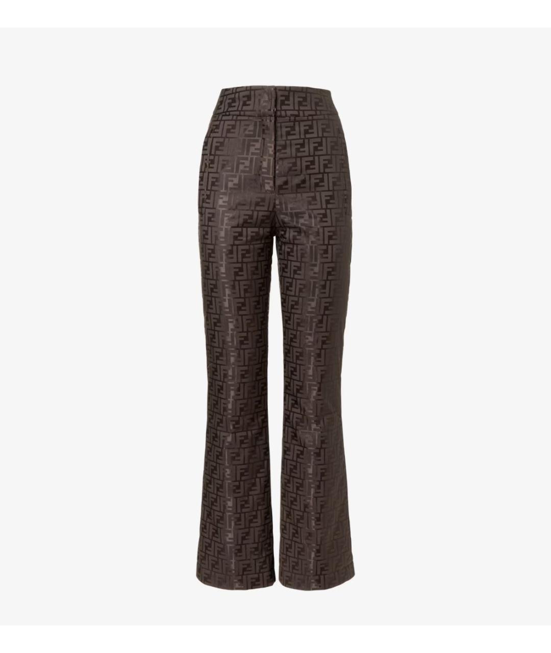 FENDI Коричневые прямые брюки, фото 6