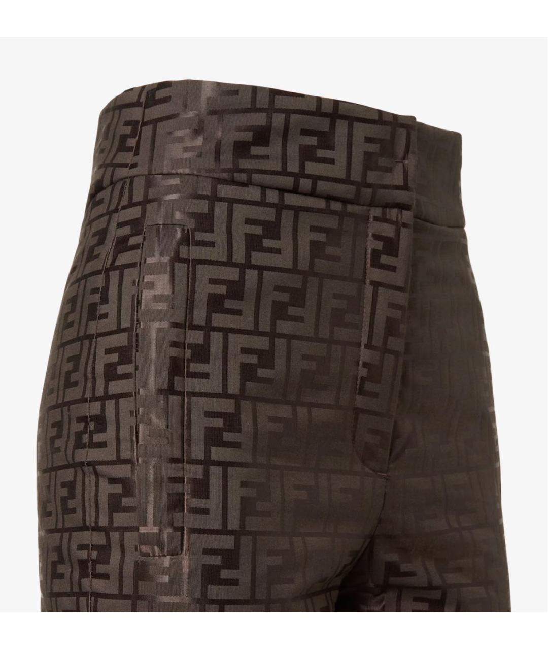FENDI Коричневые прямые брюки, фото 5