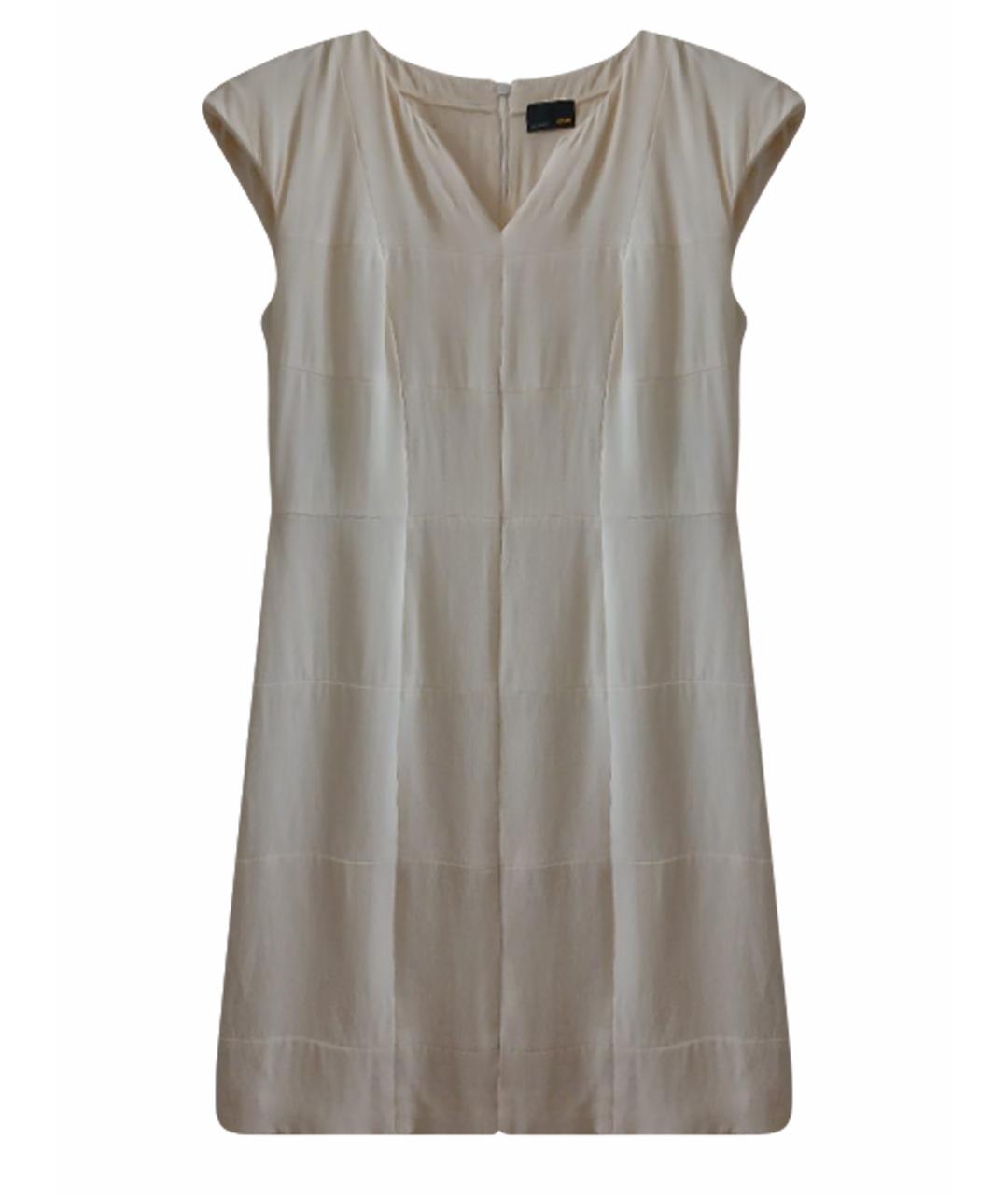 FENDI Бежевое шелковое повседневное платье, фото 1