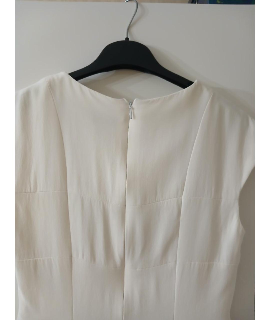 FENDI Бежевое шелковое повседневное платье, фото 3