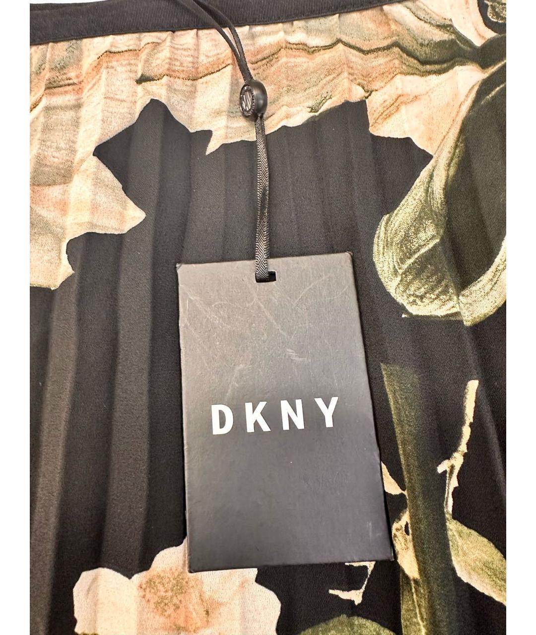 DKNY Черная шифоновая юбка миди, фото 3