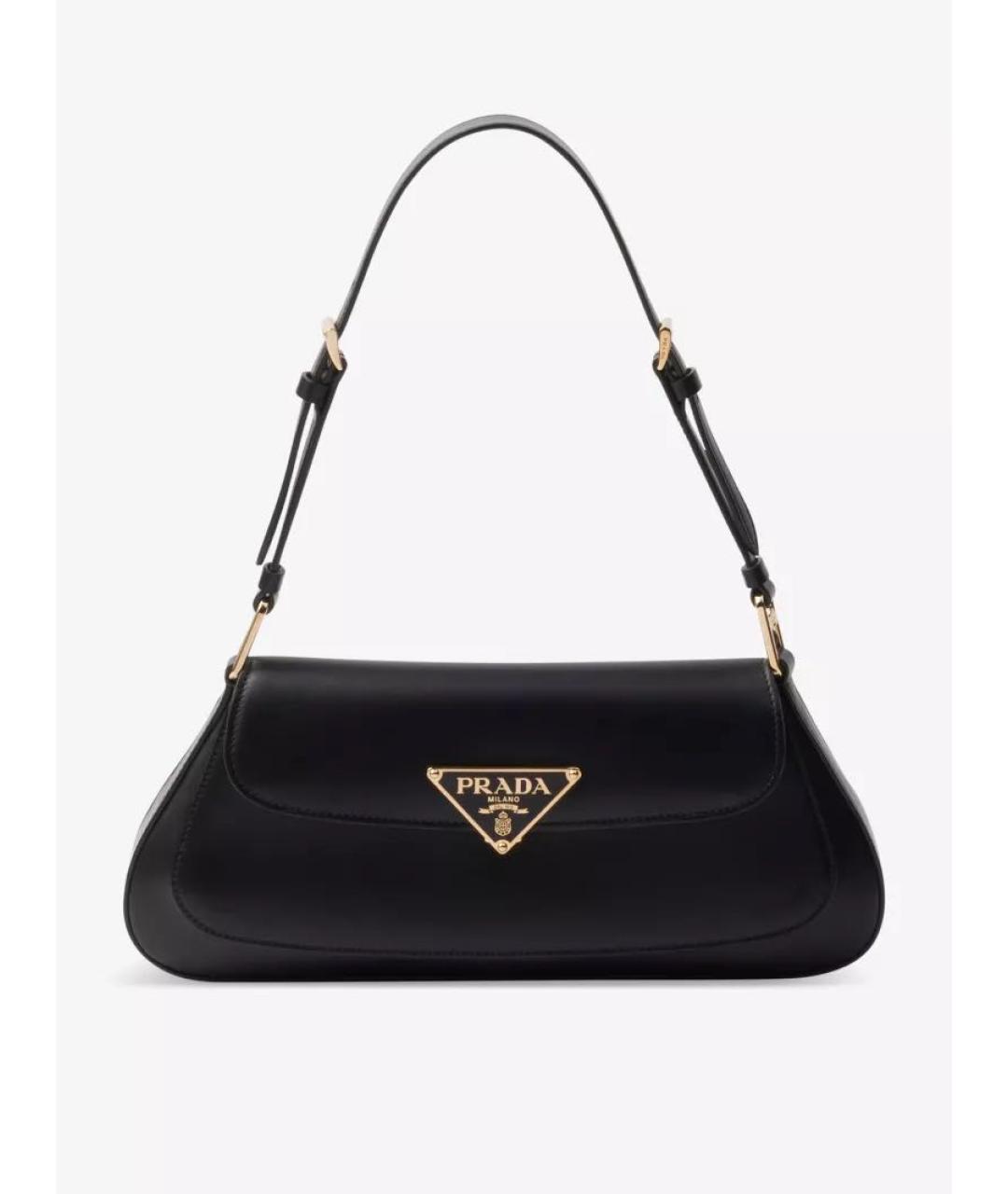 PRADA Черная кожаная сумка через плечо, фото 7