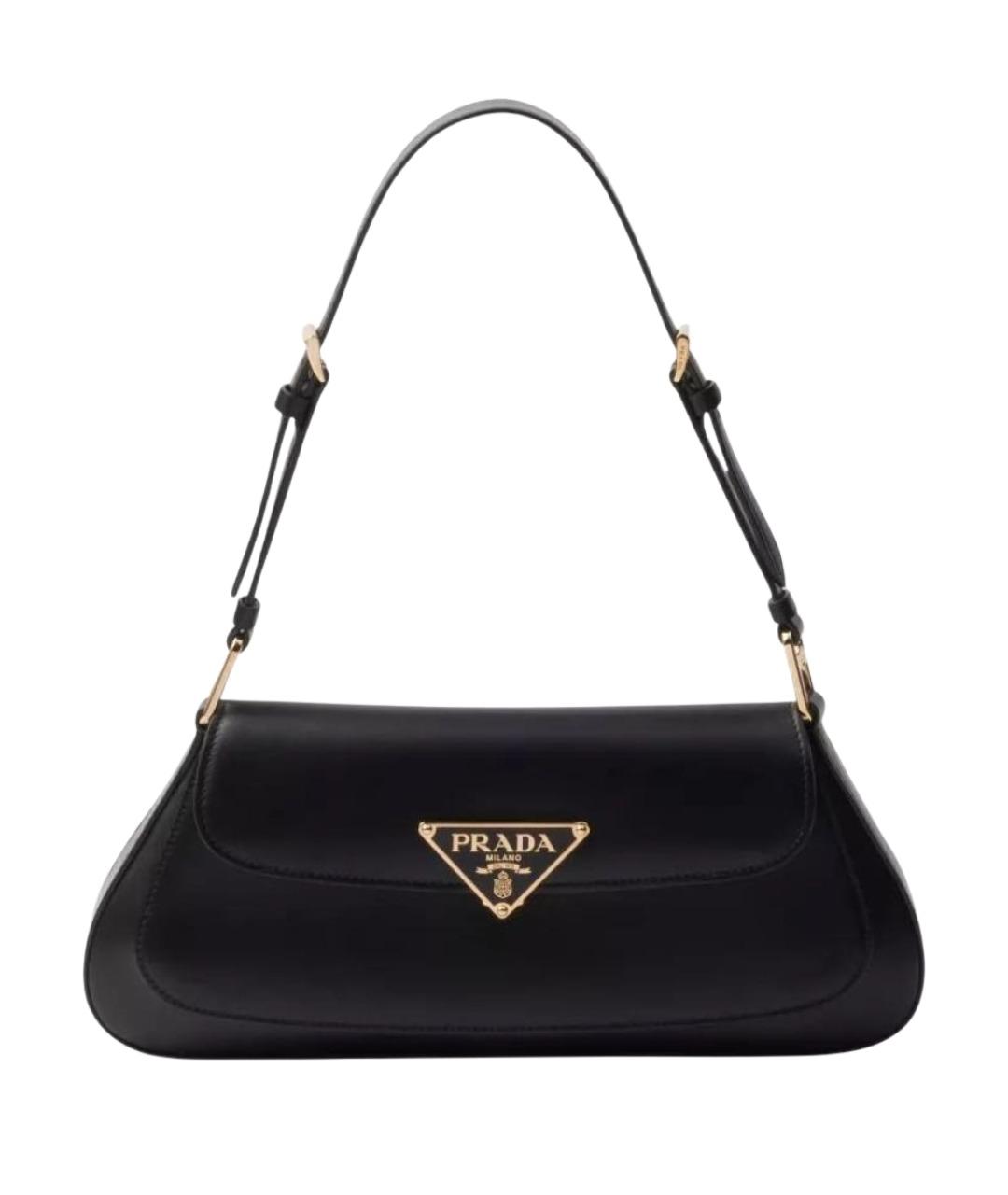 PRADA Черная кожаная сумка через плечо, фото 1