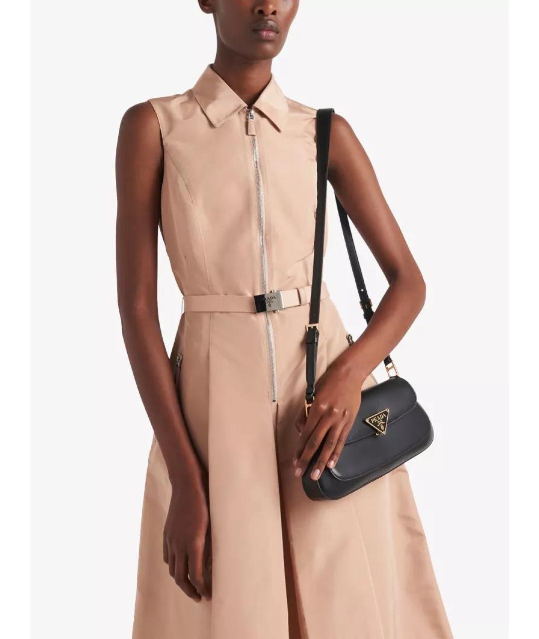 PRADA Черная кожаная сумка через плечо, фото 6
