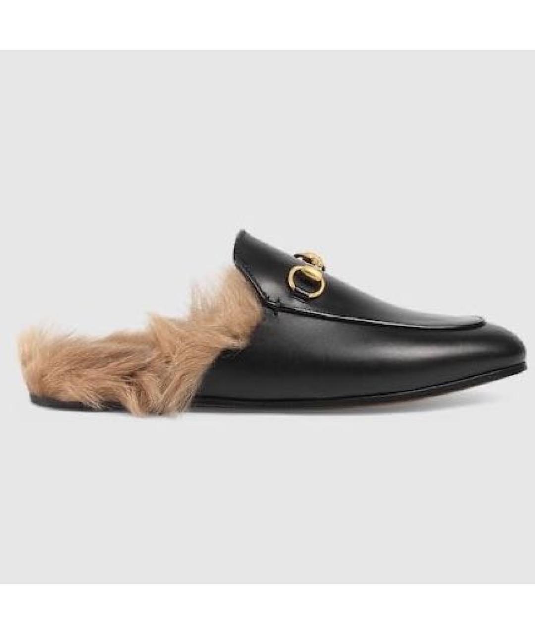 GUCCI Черные кожаные мюли, фото 4