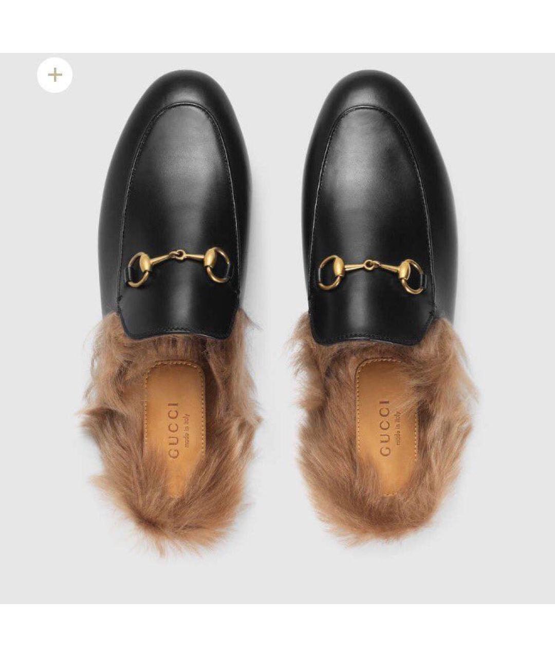 GUCCI Черные кожаные мюли, фото 3