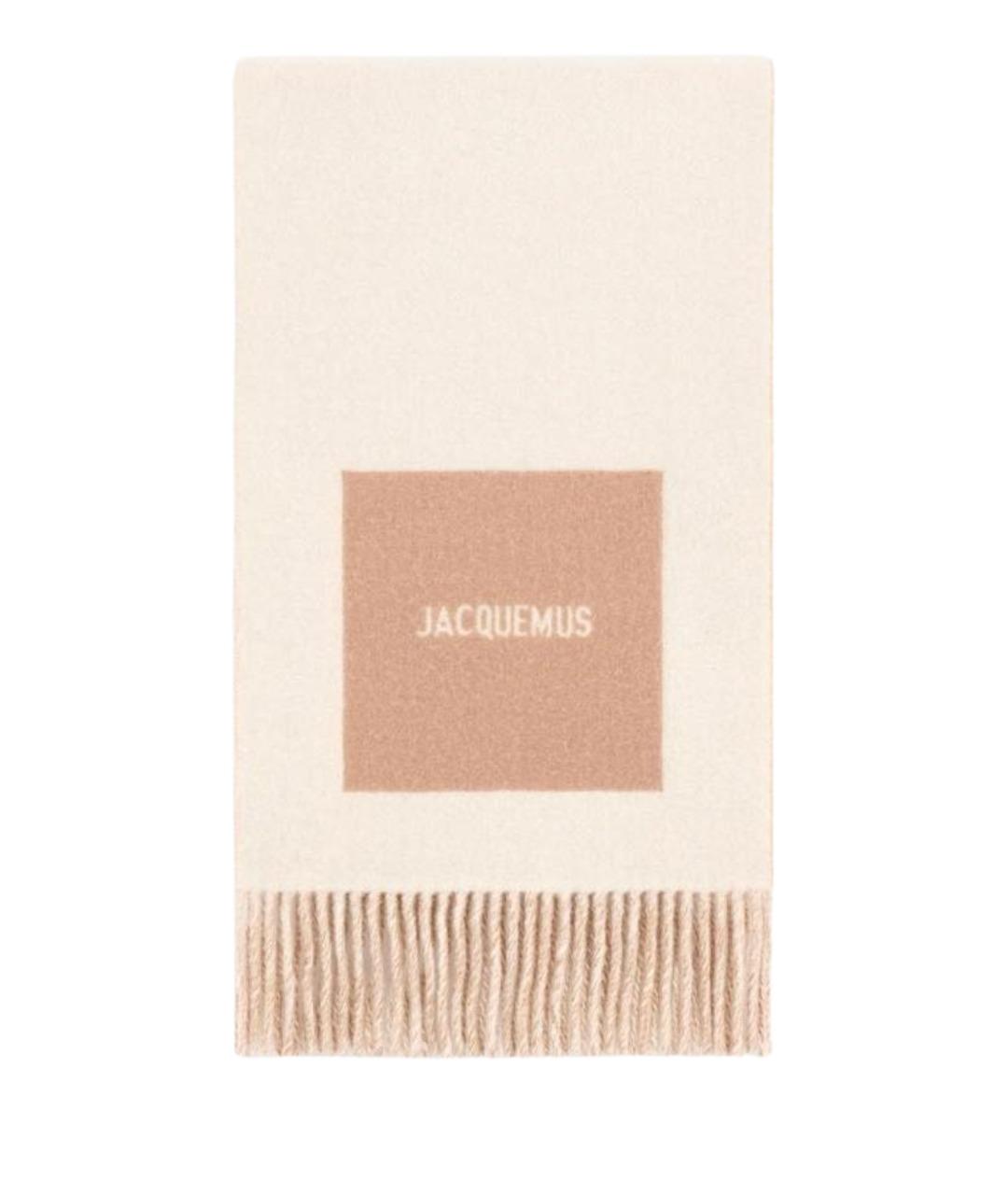 JACQUEMUS Бежевый шерстяной шарф, фото 1