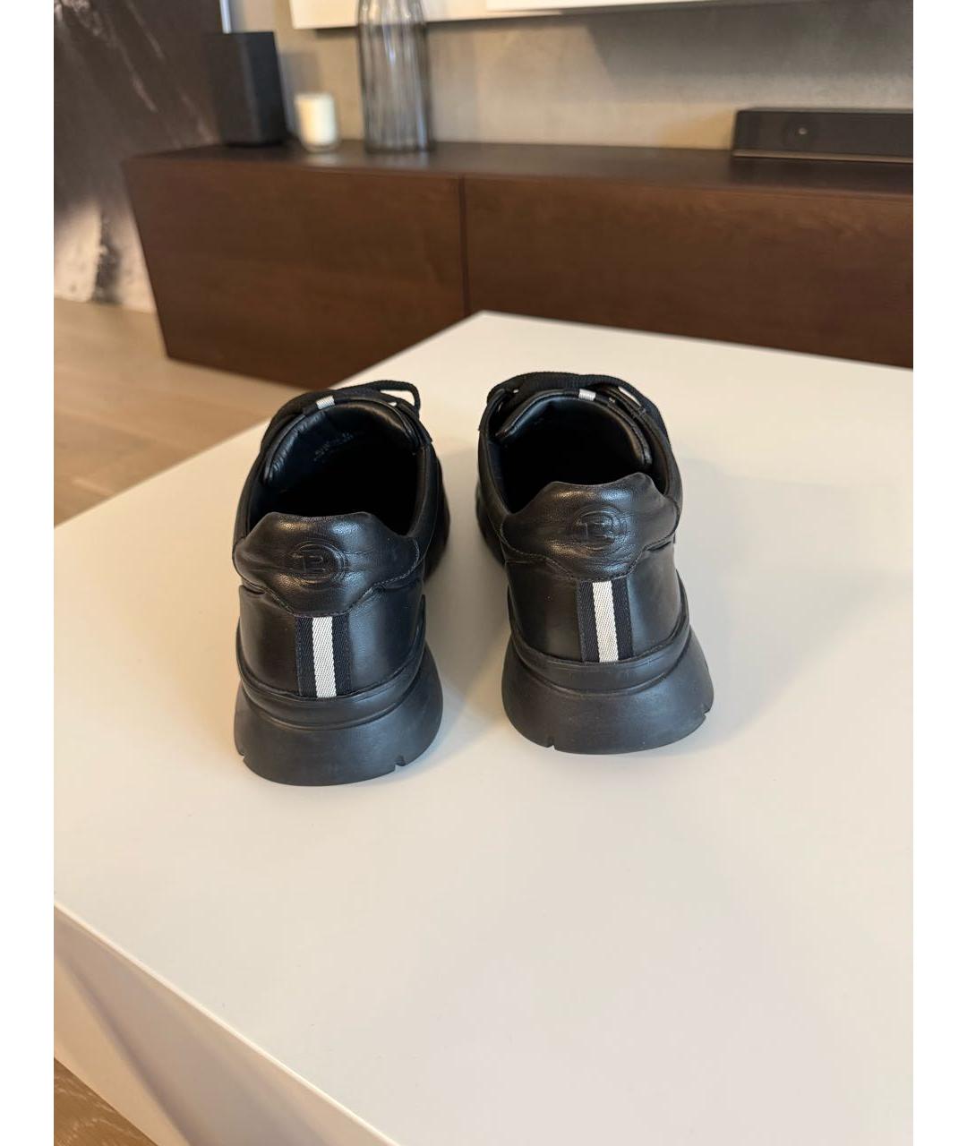 BALLY Черные кожаные высокие кроссовки / кеды, фото 4