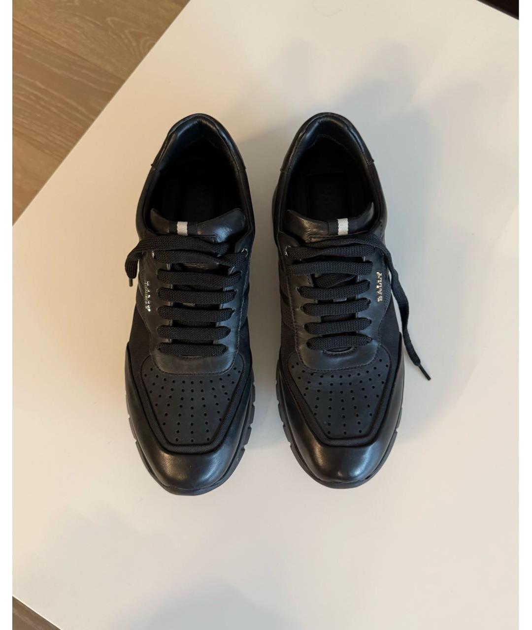 BALLY Черные кожаные высокие кроссовки / кеды, фото 3