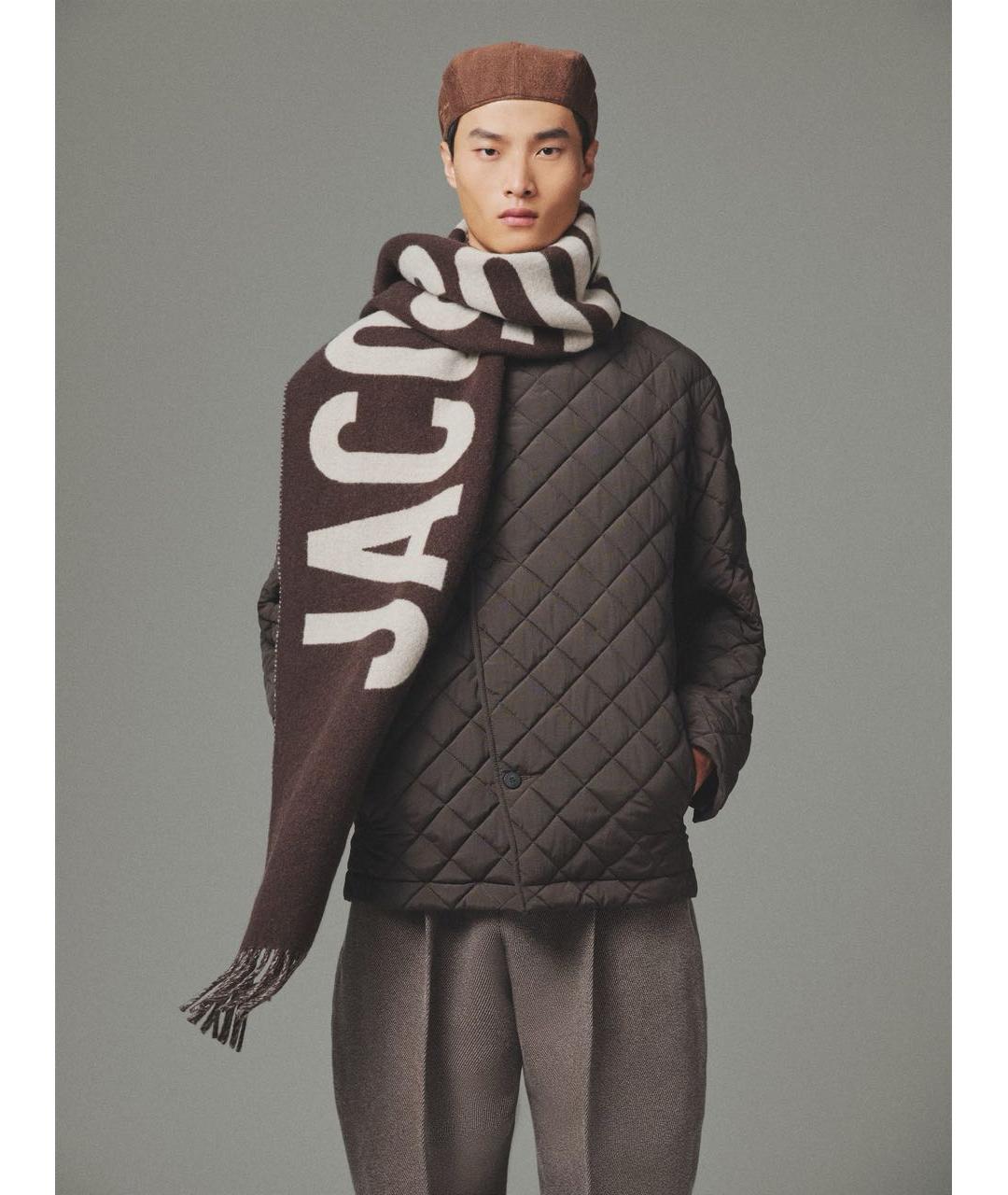 JACQUEMUS Коричневый шерстяной шарф, фото 4