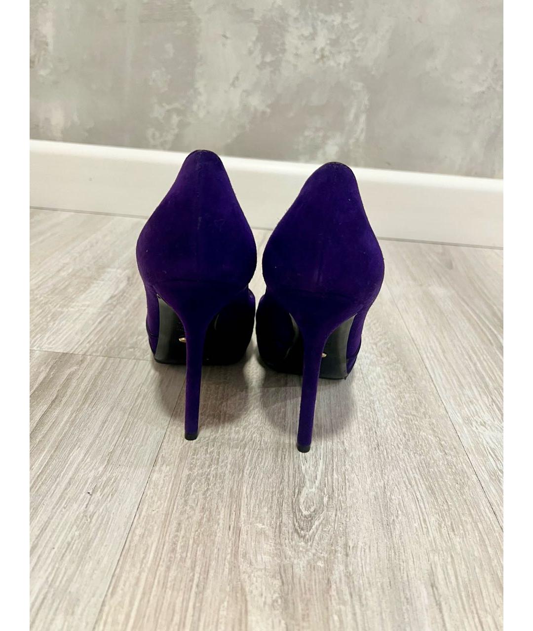 SERGIO ROSSI Фиолетовые замшевые туфли, фото 4