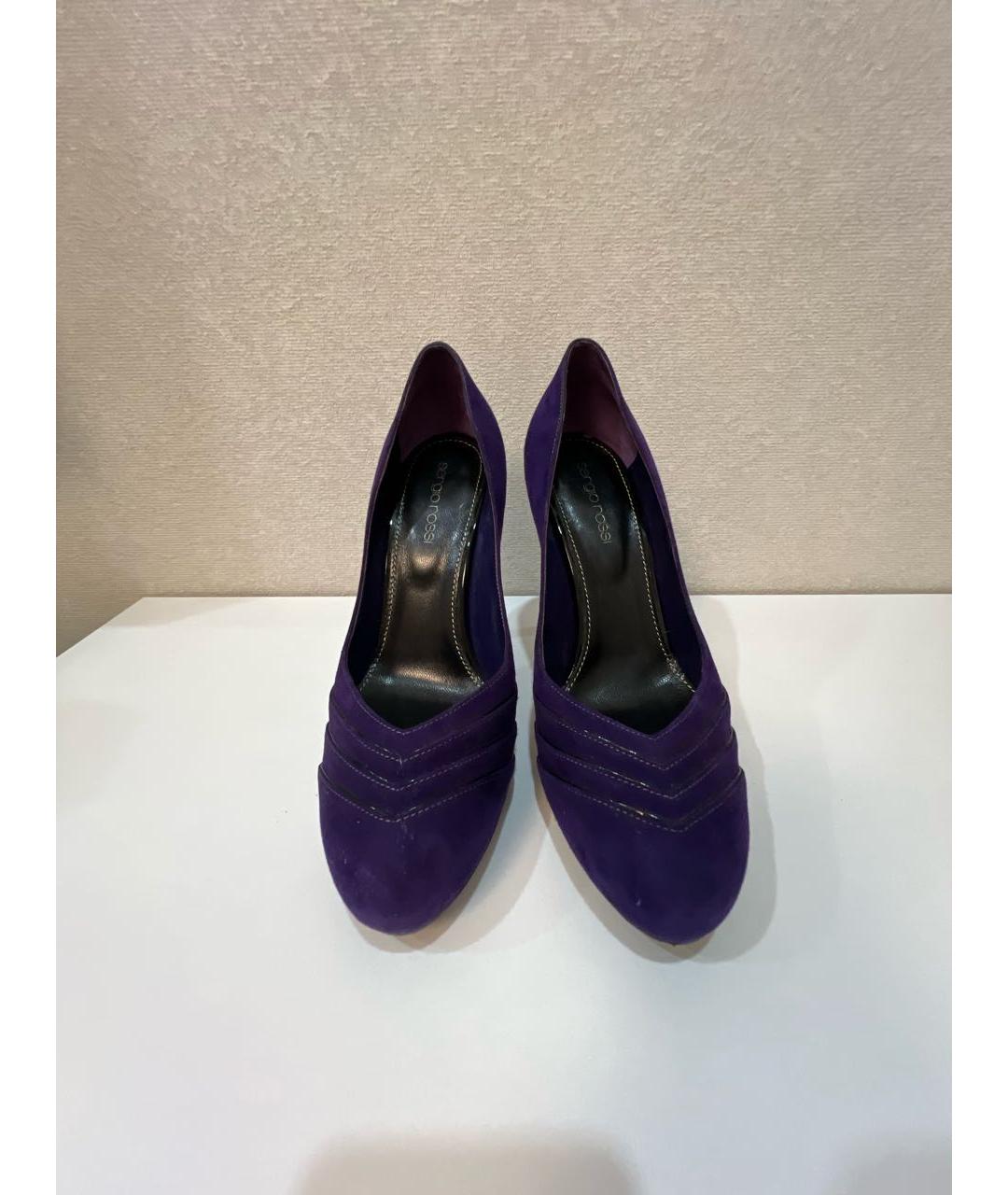 SERGIO ROSSI Фиолетовые замшевые туфли, фото 2