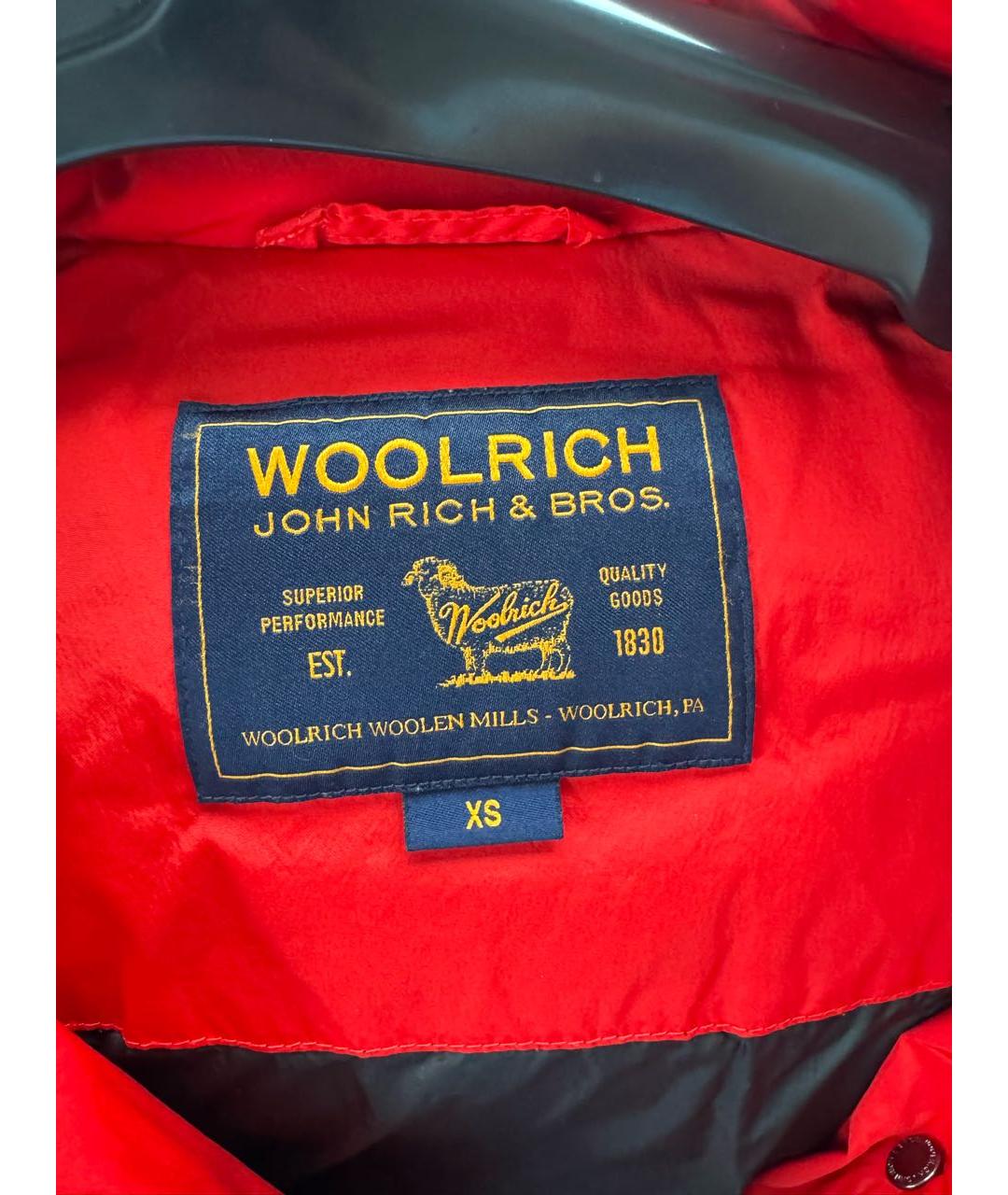 WOOLRICH Красный полиамидовый пуховик, фото 7