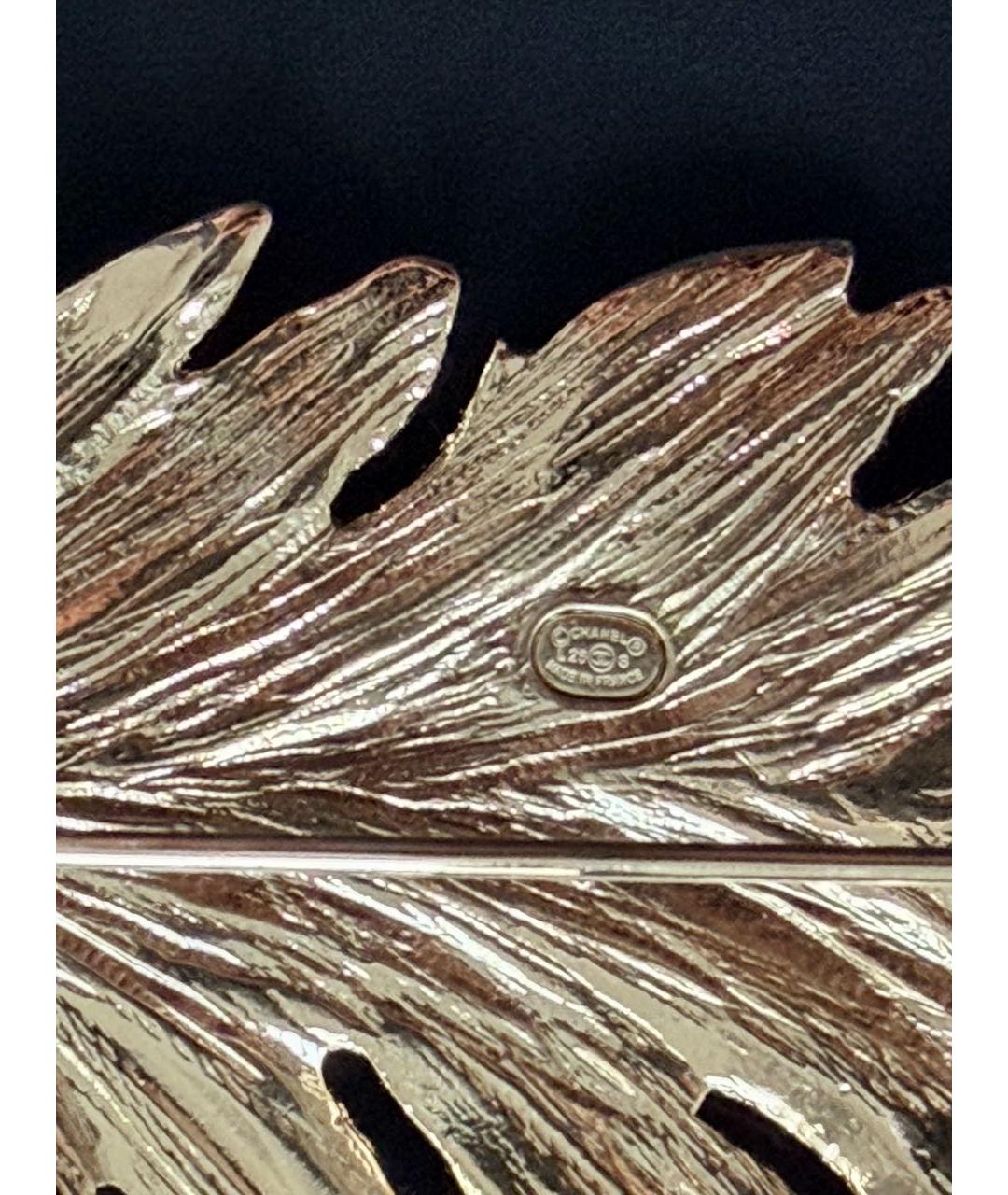 CHANEL Золотая металлическая булавка / брошь, фото 4