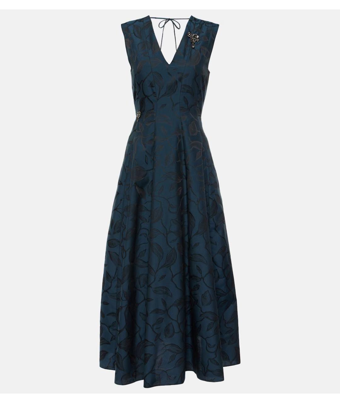 'S MAX MARA Темно-синее шерстяное коктейльное платье, фото 7