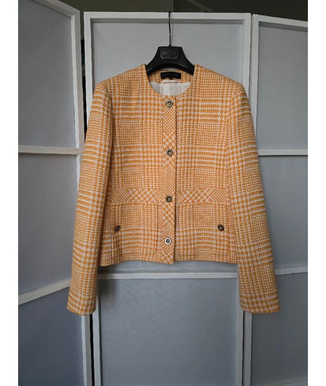 ESCADA Желтый шерстяной жакет/пиджак, фото 9