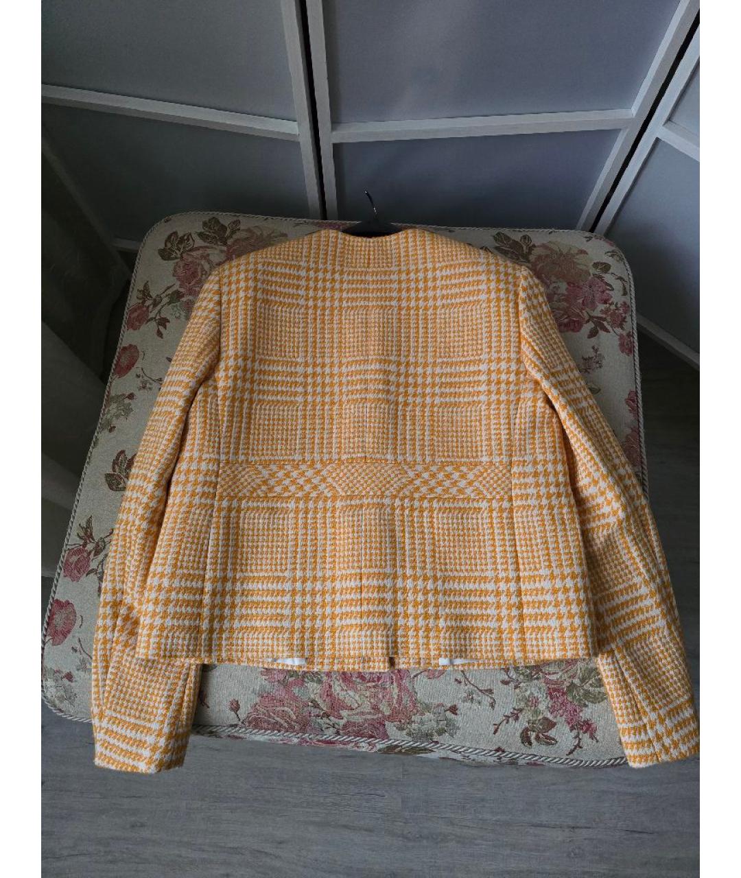 ESCADA Желтый шерстяной жакет/пиджак, фото 2