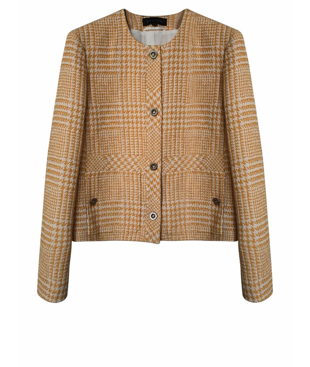 ESCADA Желтый шерстяной жакет/пиджак, фото 1