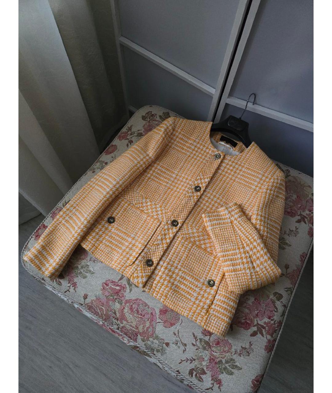 ESCADA Желтый шерстяной жакет/пиджак, фото 8