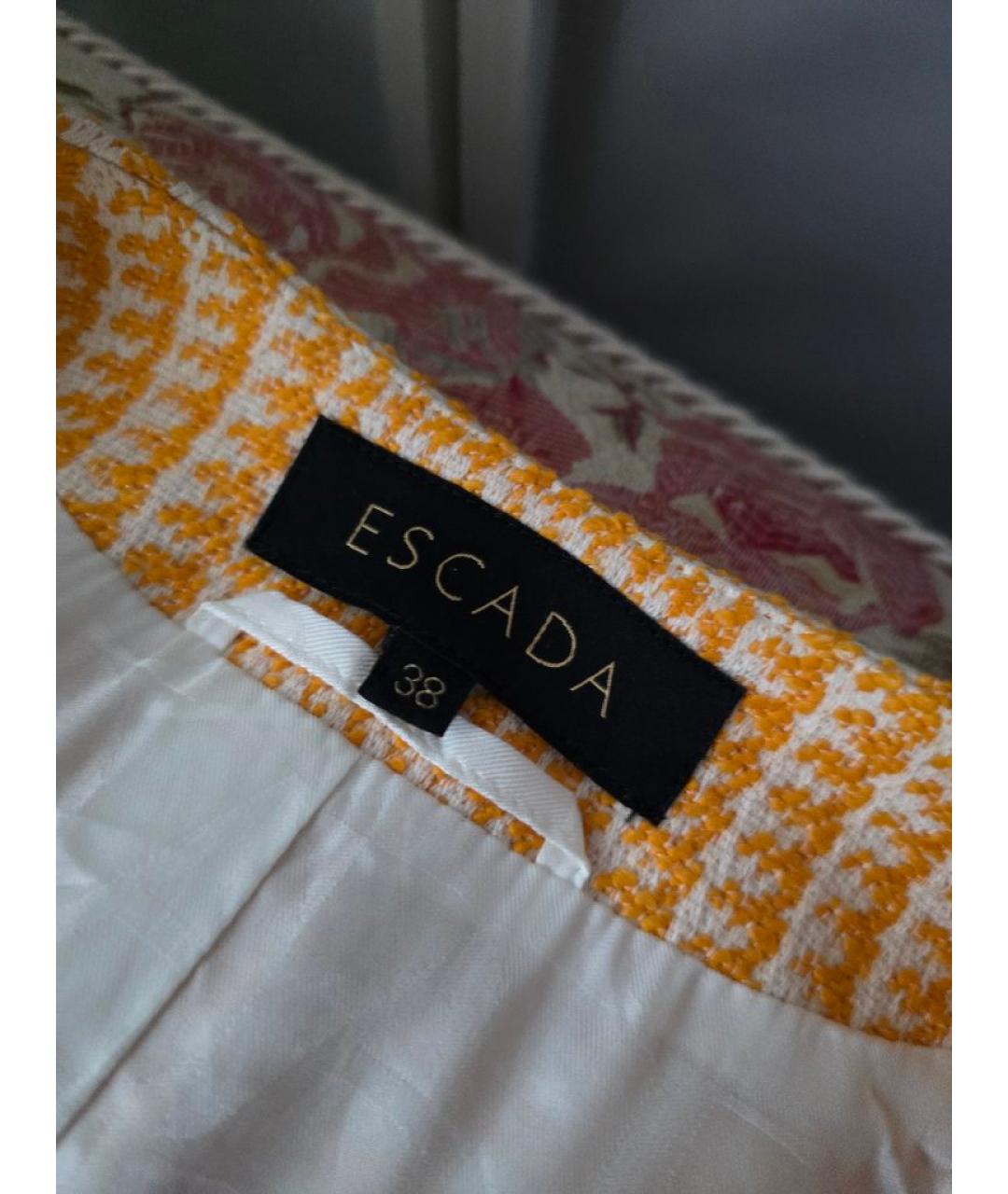 ESCADA Желтый шерстяной жакет/пиджак, фото 3