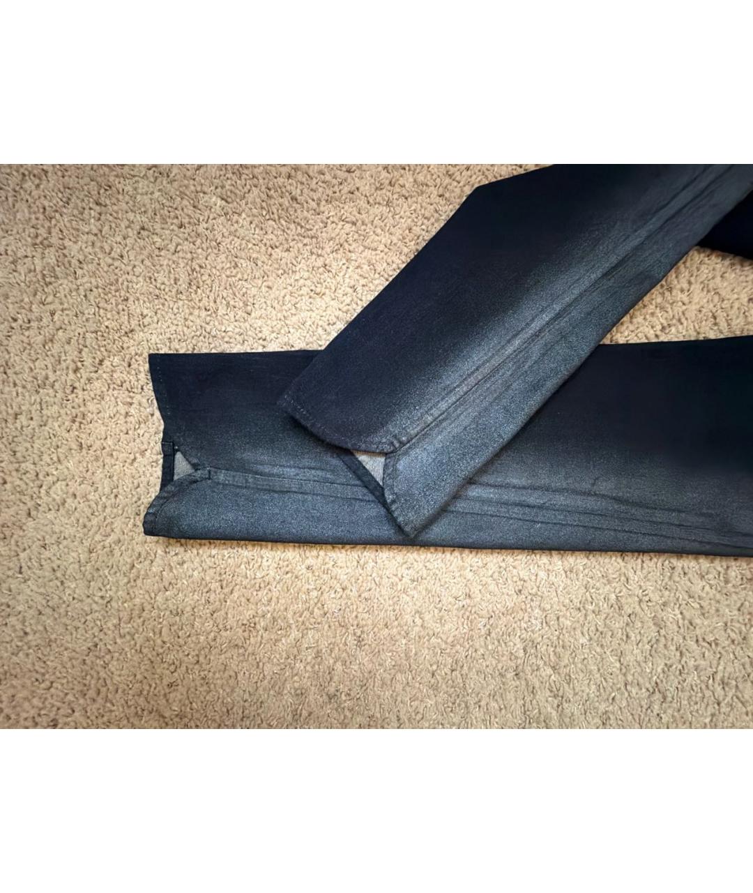 CHANEL Темно-синие хлопковые прямые джинсы, фото 6