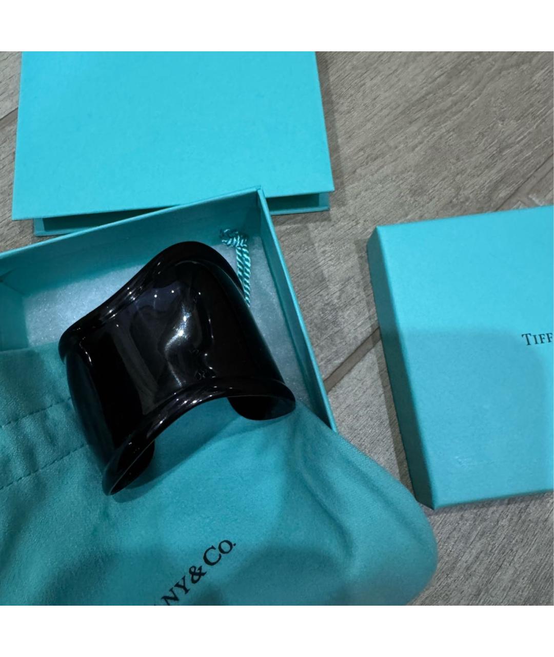 TIFFANY&CO Черный металлический браслет, фото 4