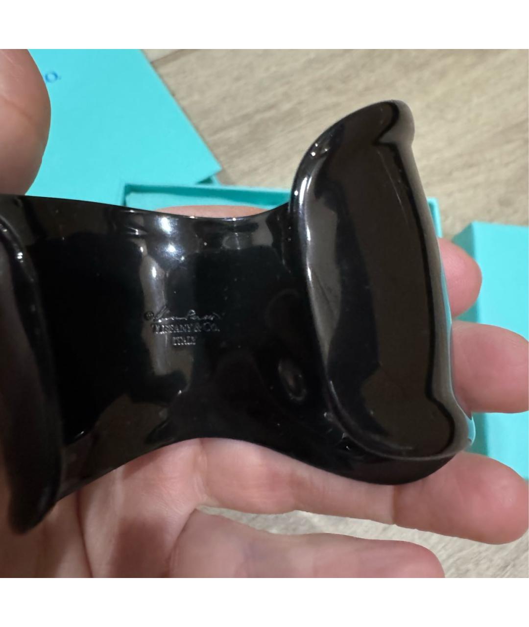 TIFFANY&CO Черный металлический браслет, фото 3