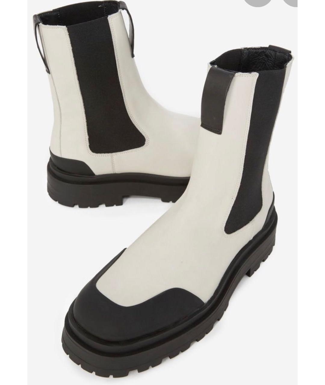 THE KOOPLES Белые кожаные ботинки, фото 2