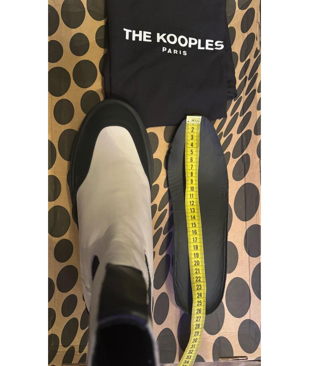 THE KOOPLES Белые кожаные ботинки, фото 4