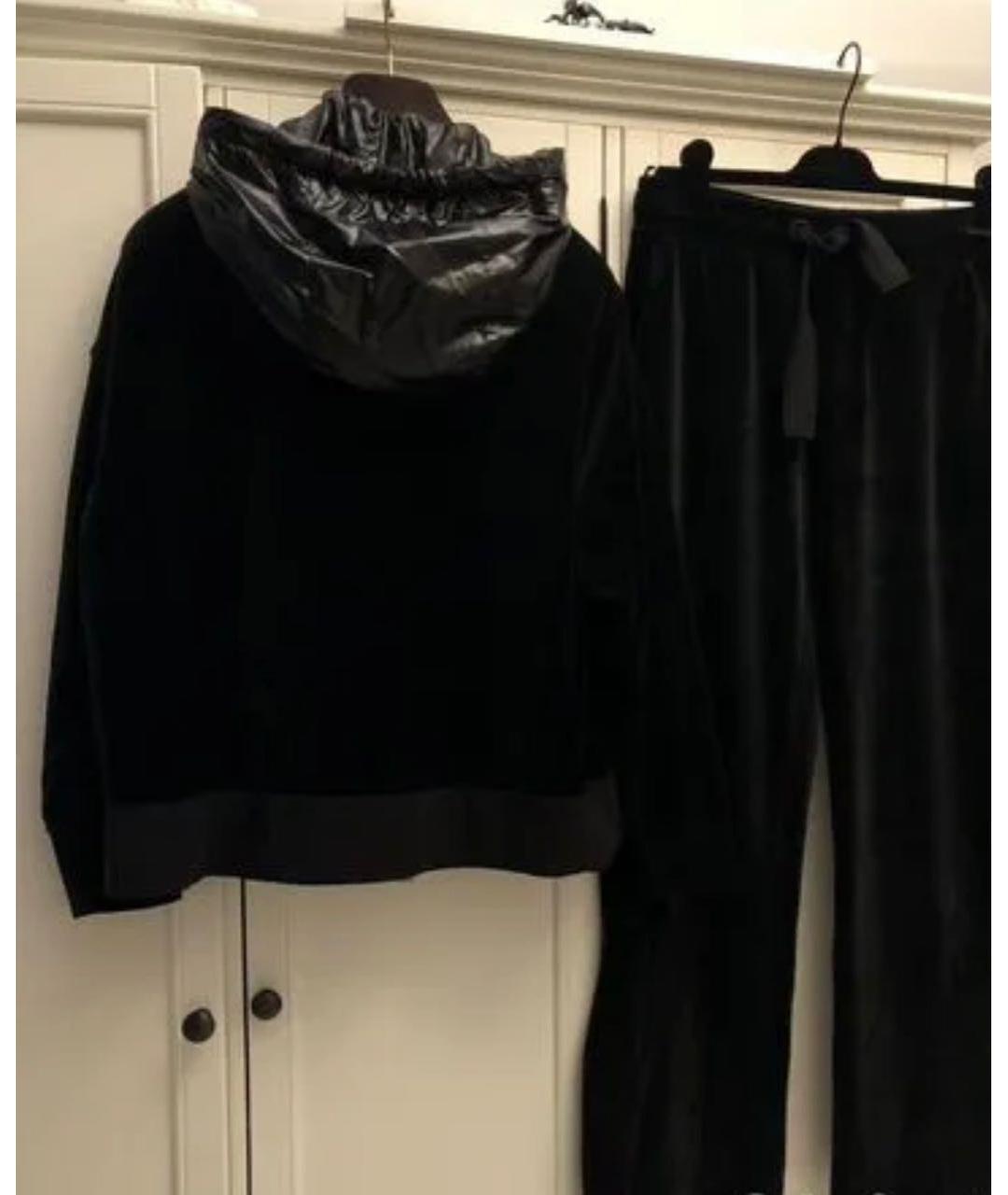 MONCLER Черный бархатный костюм с брюками, фото 4