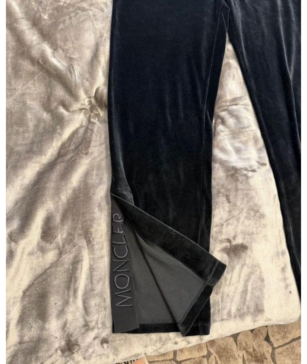 MONCLER Черный бархатный костюм с брюками, фото 8
