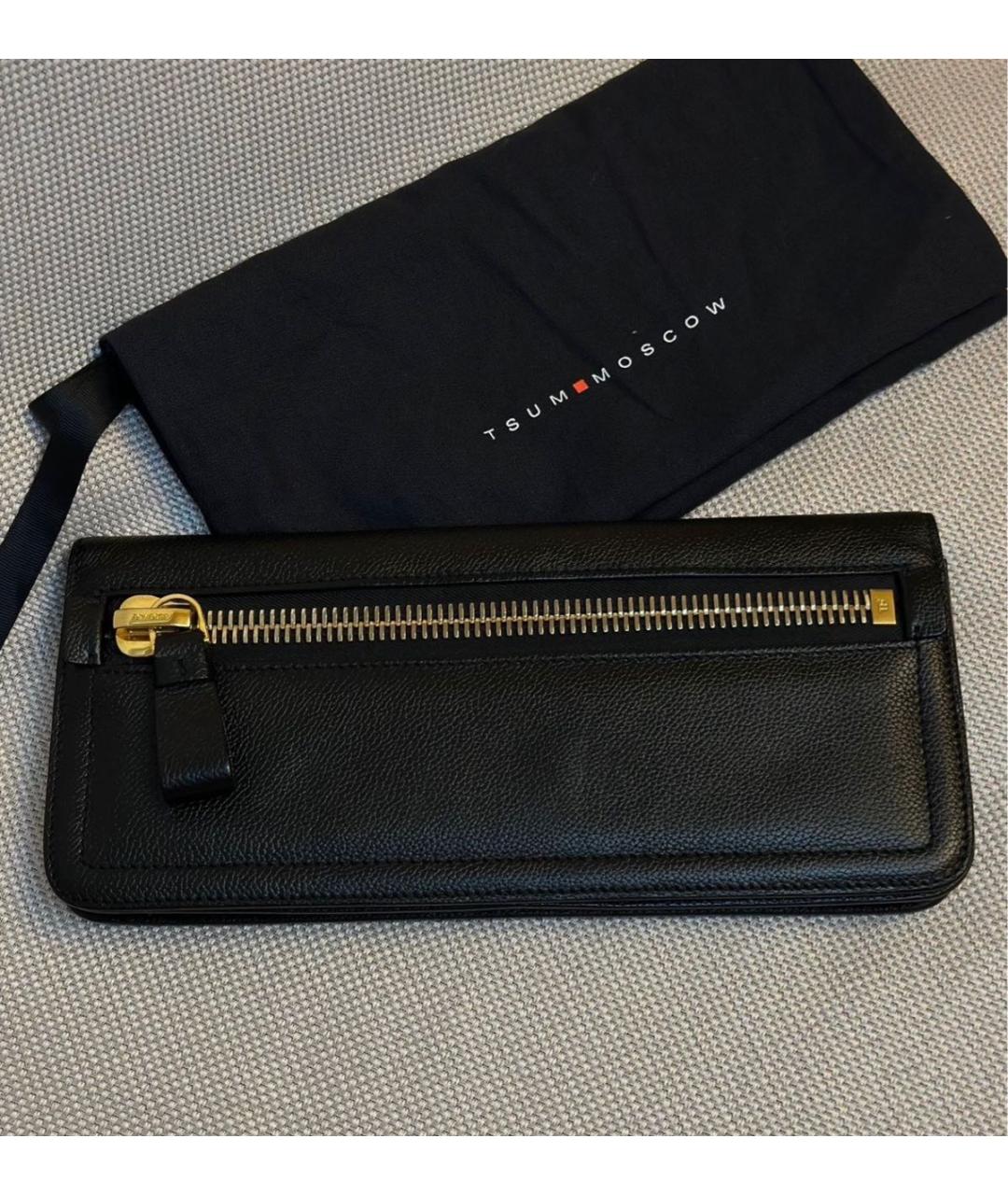 TOM FORD Черная кожаная барсетка, фото 3