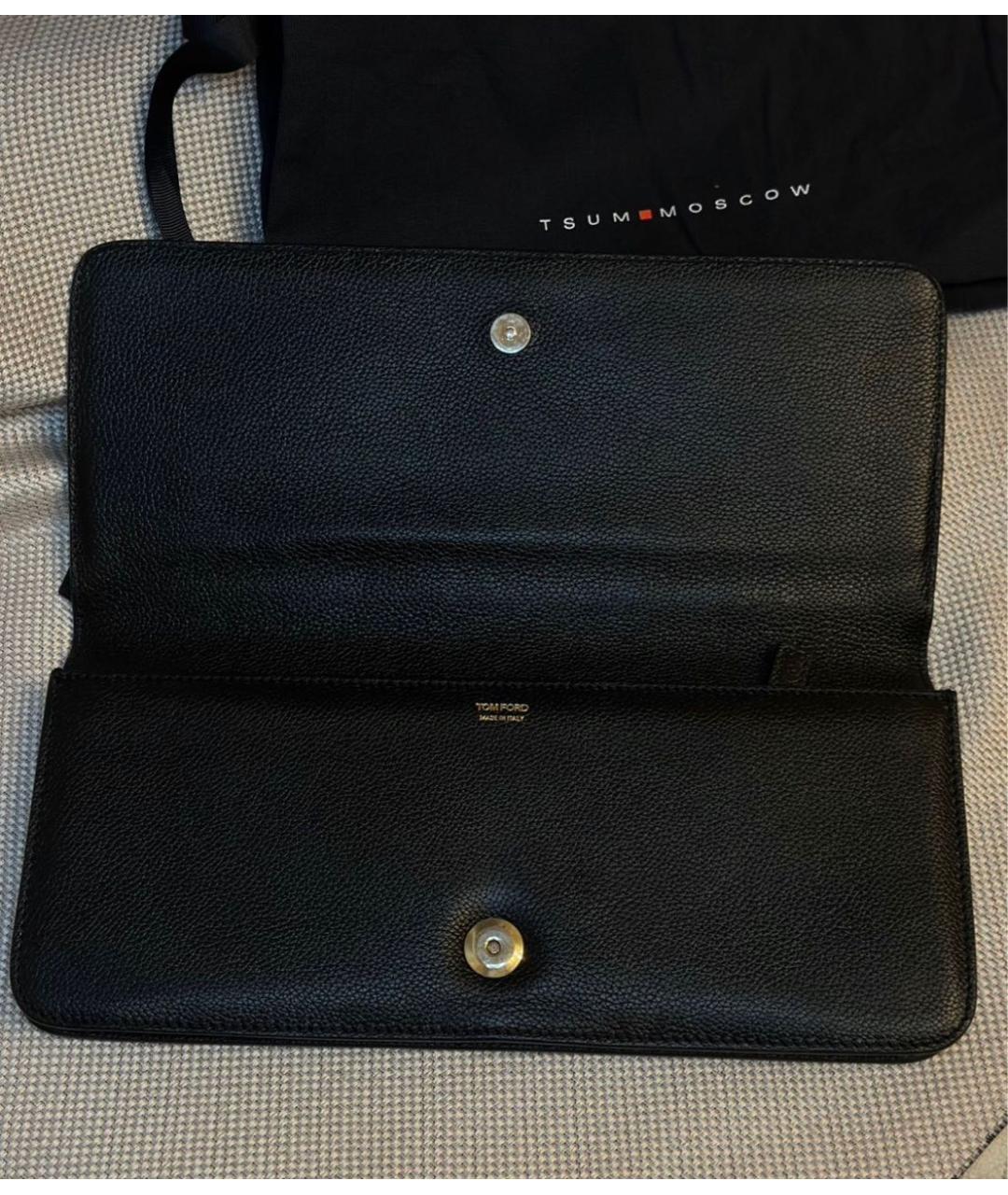 TOM FORD Черная кожаная барсетка, фото 4