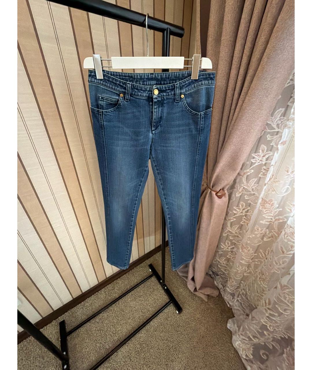 LOUIS VUITTON Темно-синие хлопковые прямые джинсы, фото 9