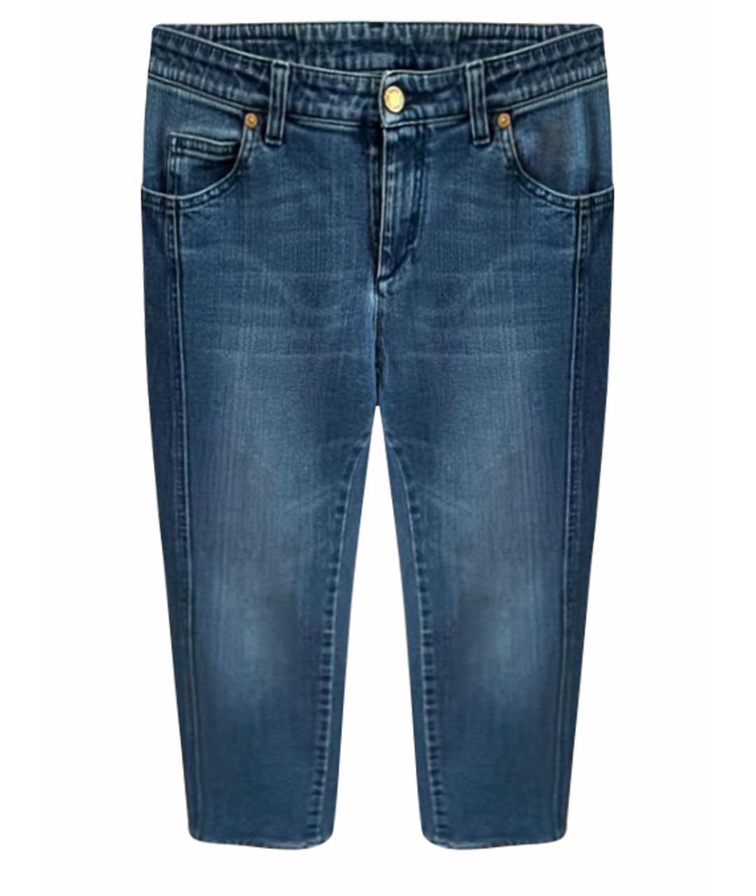 LOUIS VUITTON Темно-синие хлопковые прямые джинсы, фото 1