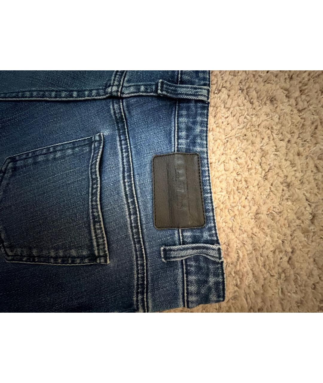 LOUIS VUITTON Темно-синие хлопковые прямые джинсы, фото 7