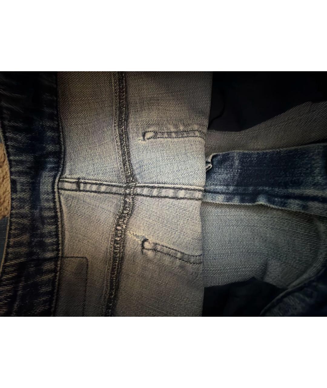 LOUIS VUITTON Темно-синие хлопковые прямые джинсы, фото 8