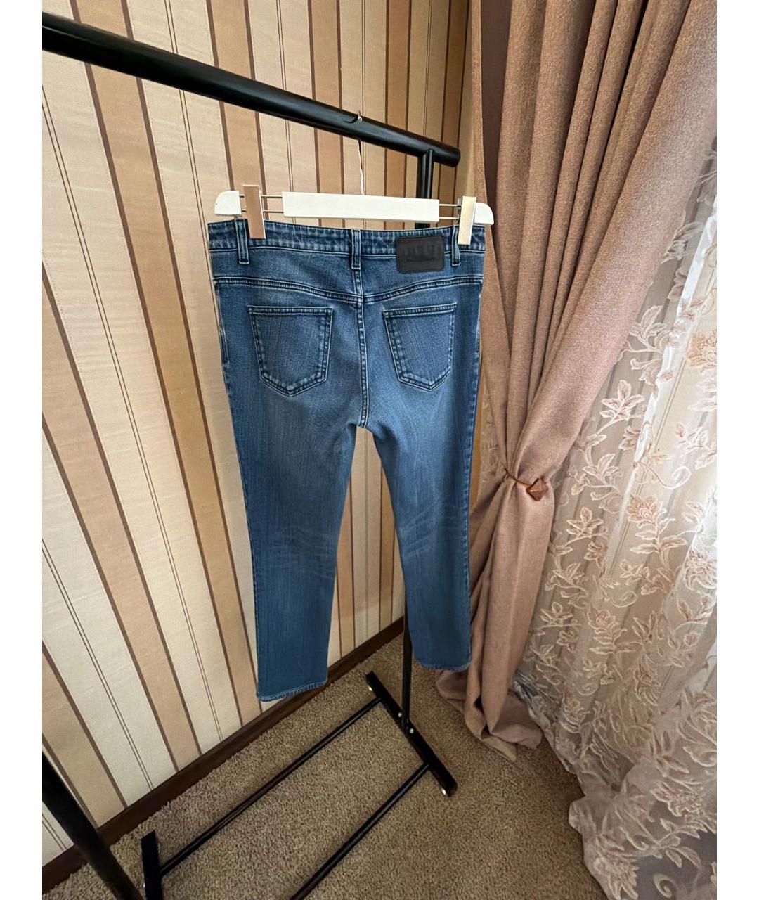 LOUIS VUITTON Темно-синие хлопковые прямые джинсы, фото 2