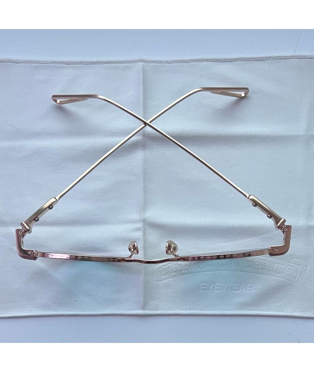 CHROME HEARTS Золотые металлические солнцезащитные очки, фото 7