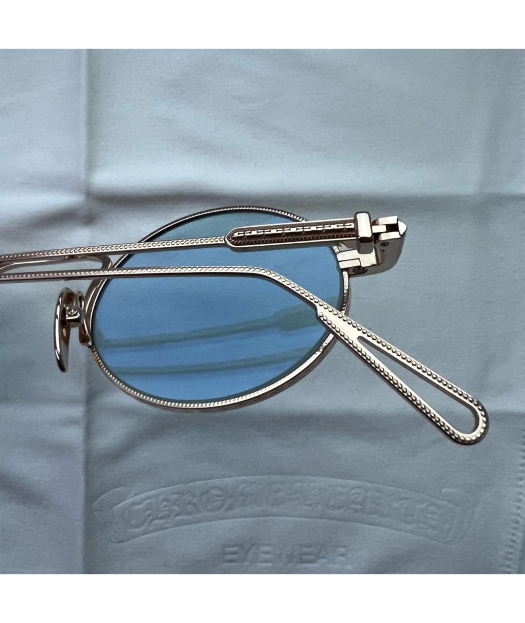 CHROME HEARTS Золотые металлические солнцезащитные очки, фото 4