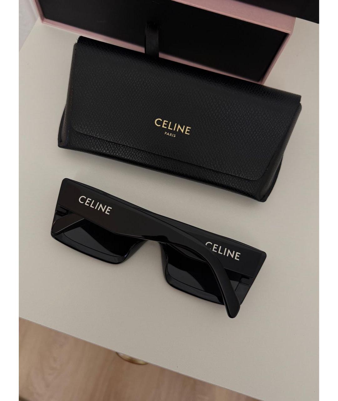 CELINE Черные пластиковые солнцезащитные очки, фото 3