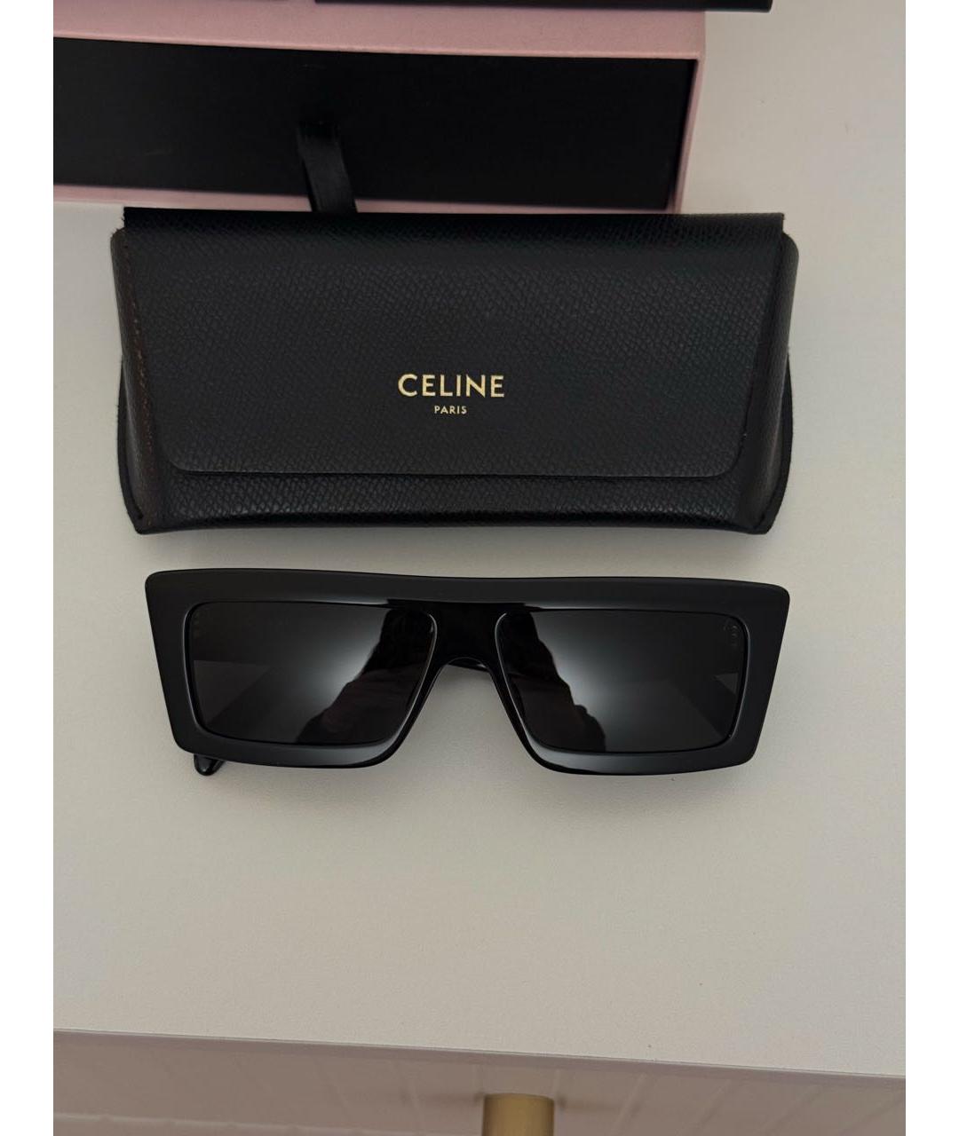 CELINE Черные пластиковые солнцезащитные очки, фото 2