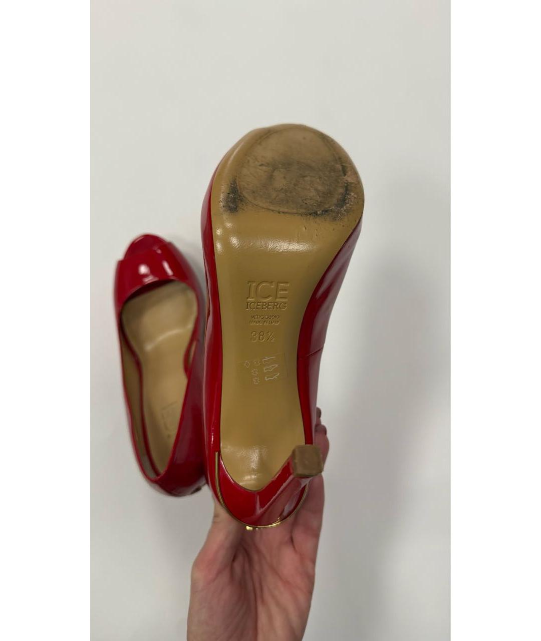 ICEBERG Красные туфли из лакированной кожи, фото 5