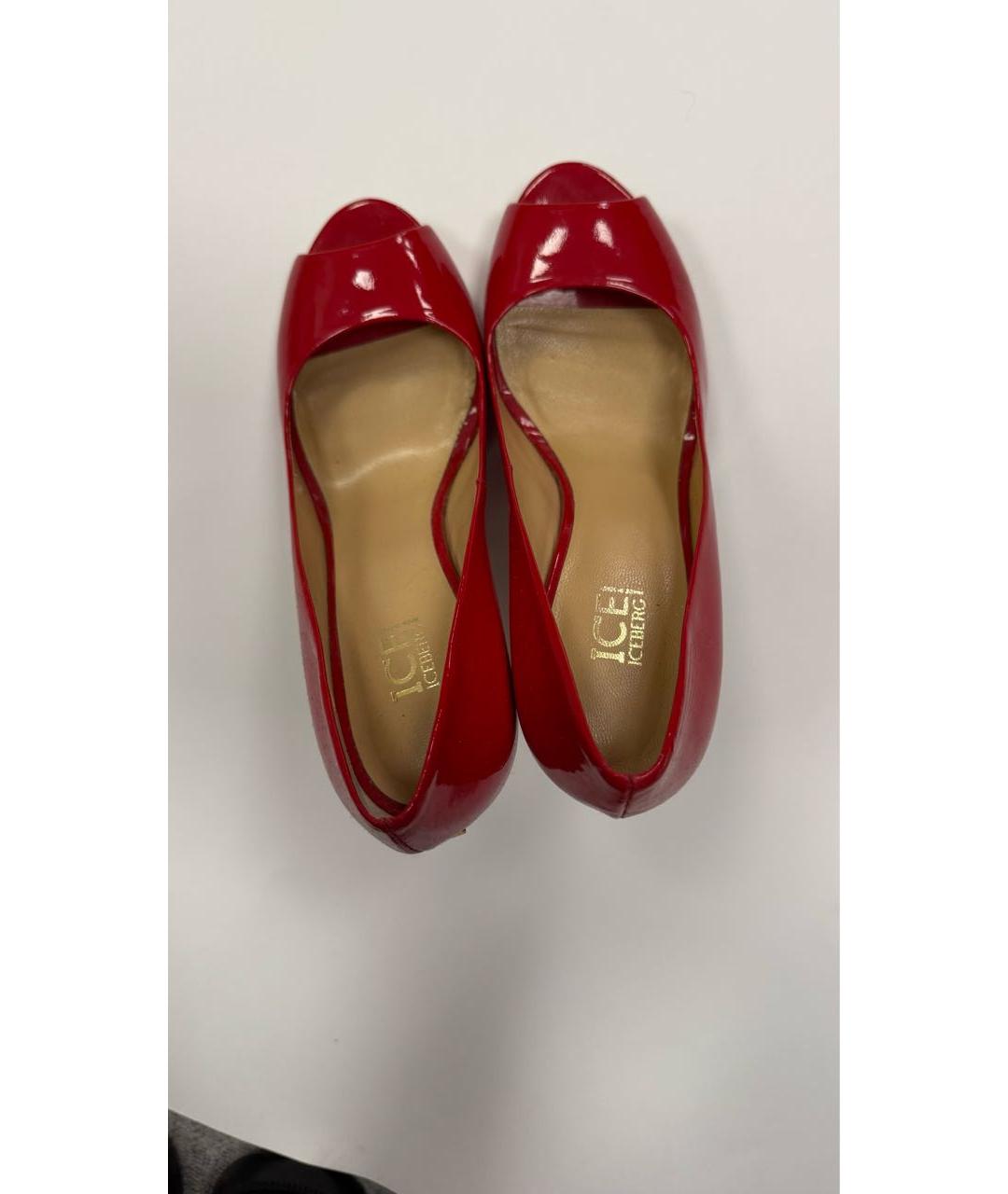 ICEBERG Красные туфли из лакированной кожи, фото 3