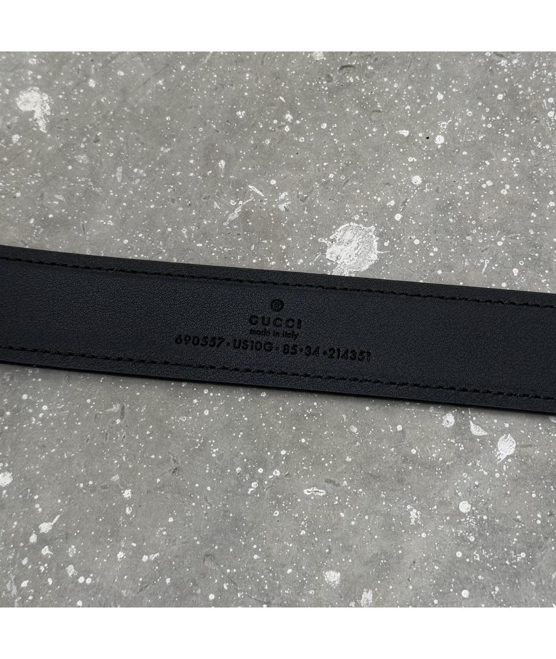GUCCI Черный кожаный ремень, фото 5